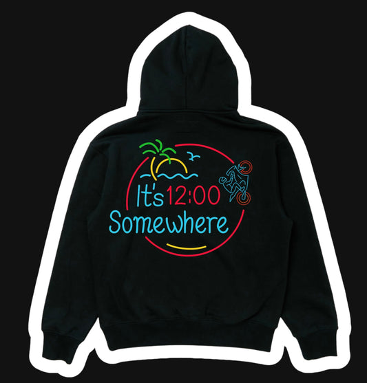 ONLYWHEELIES "its 12 oclock somewhere" hoodie