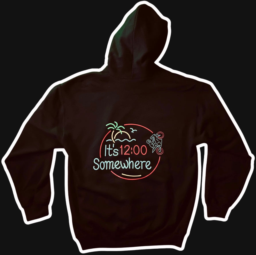 ONLYWHEELIES "its 12 oclock somewhere" hoodie